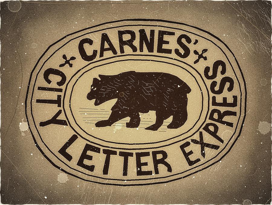 1863 - Carnes City Letter Express - Dynamic Edition - Mail Art Post Digital Art by Fred Larucci