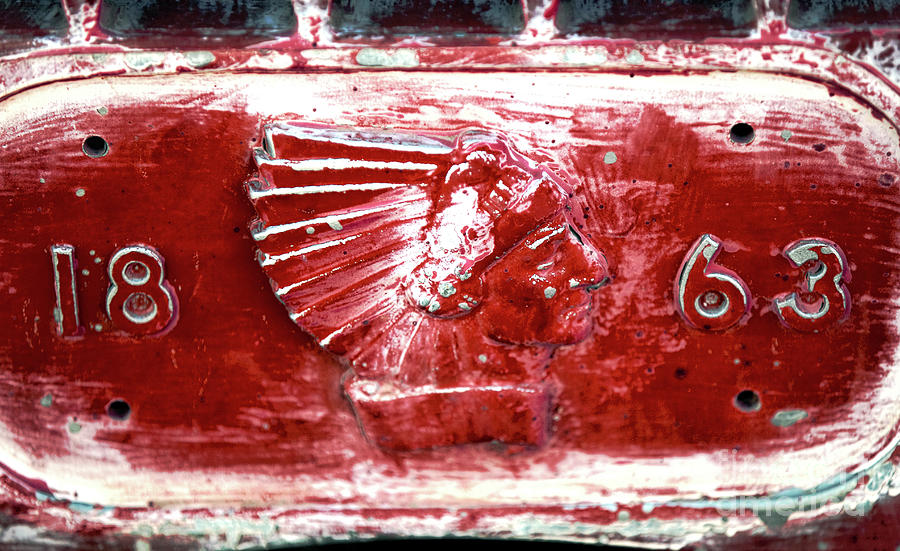 1863 Native American Emblem at Bonnie Springs Ranch in Nevada Photograph by John Rizzuto