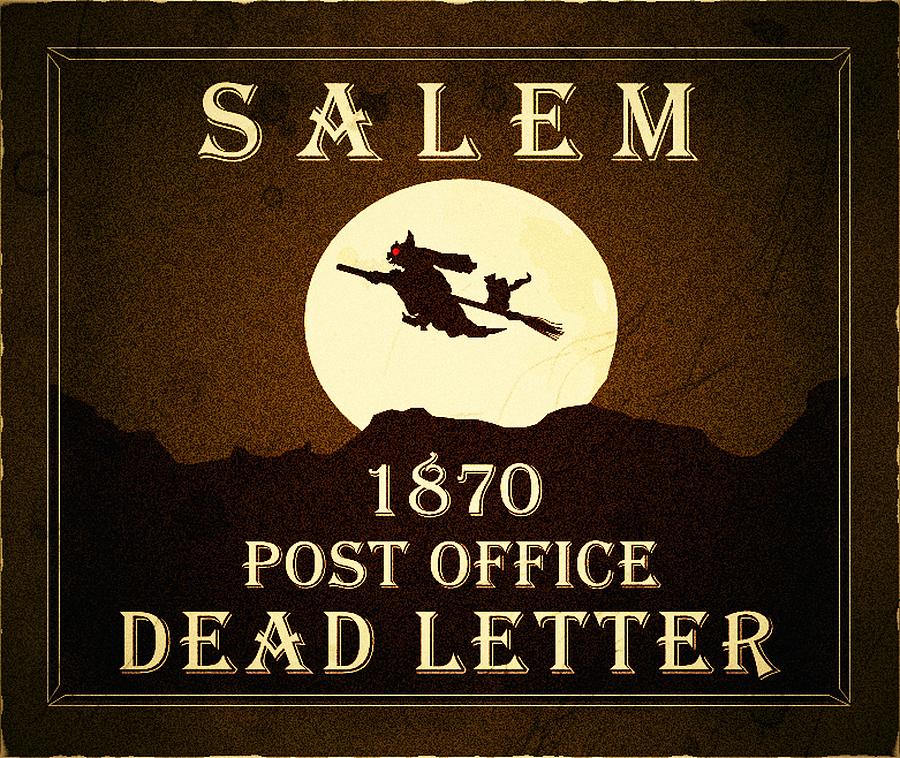 1870 Salem - DEAD LETTER Chocolate - Mail Art Digital Art by Fred Larucci