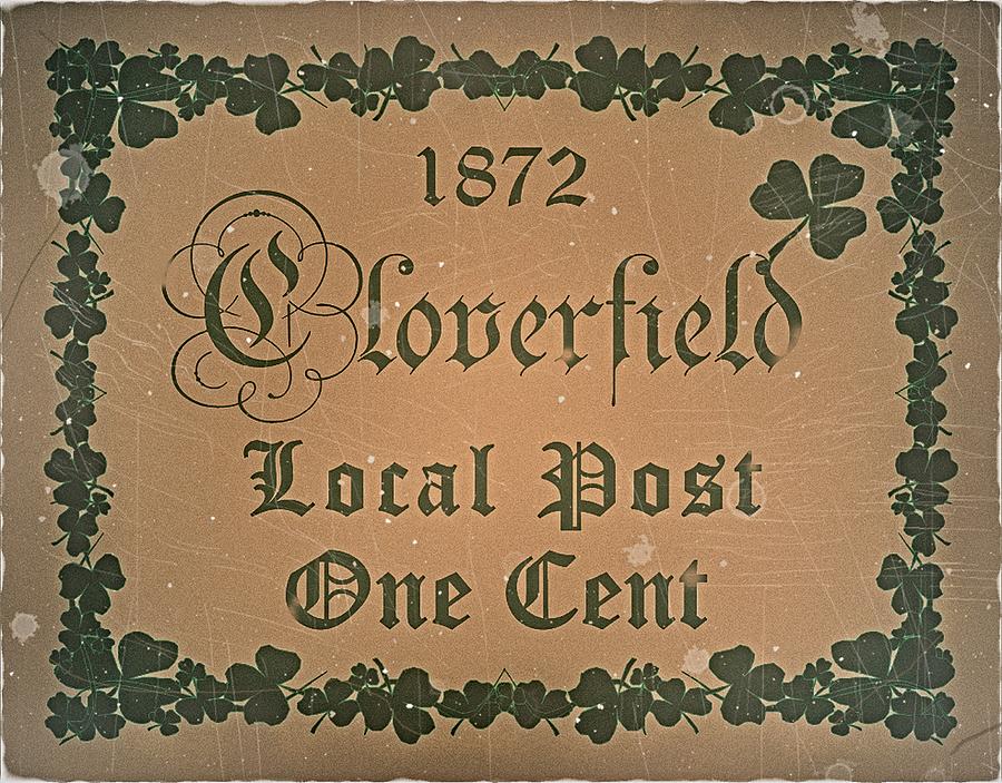 1872 Cloverfield -  One Cent - Local Post - Peach Green Edition  - Mail Art Digital Art by Fred Larucci