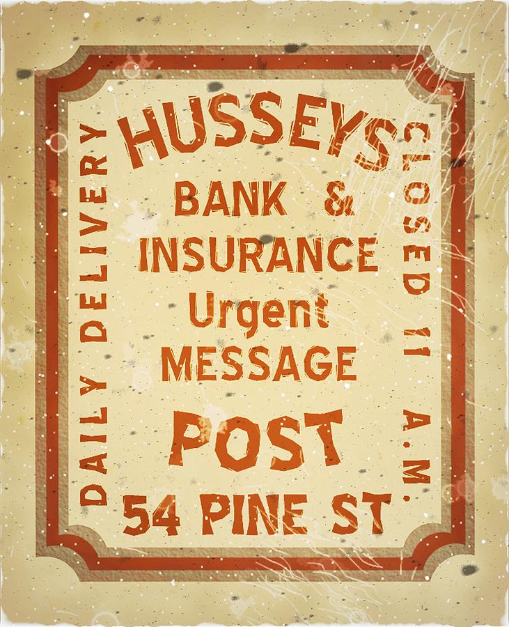 1874 Husseys - Urgent Message Post - Autumn Edition - Mail Art Post  Digital Art by Fred Larucci
