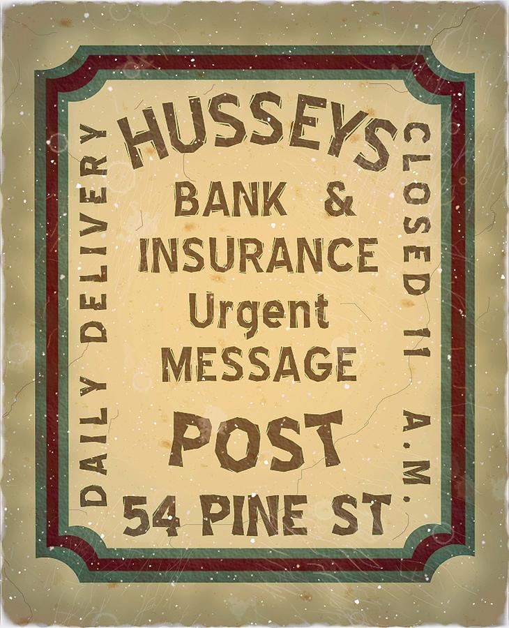 1874 Husseys - Urgent Message Post - Creme Edition - Mail Art Post  Digital Art by Fred Larucci