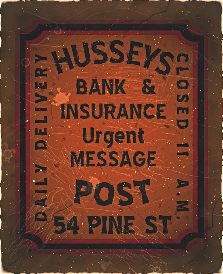1874 Husseys - Urgent Message Post - Pumpkin Orange - Mail Art Post Digital Art by Fred Larucci