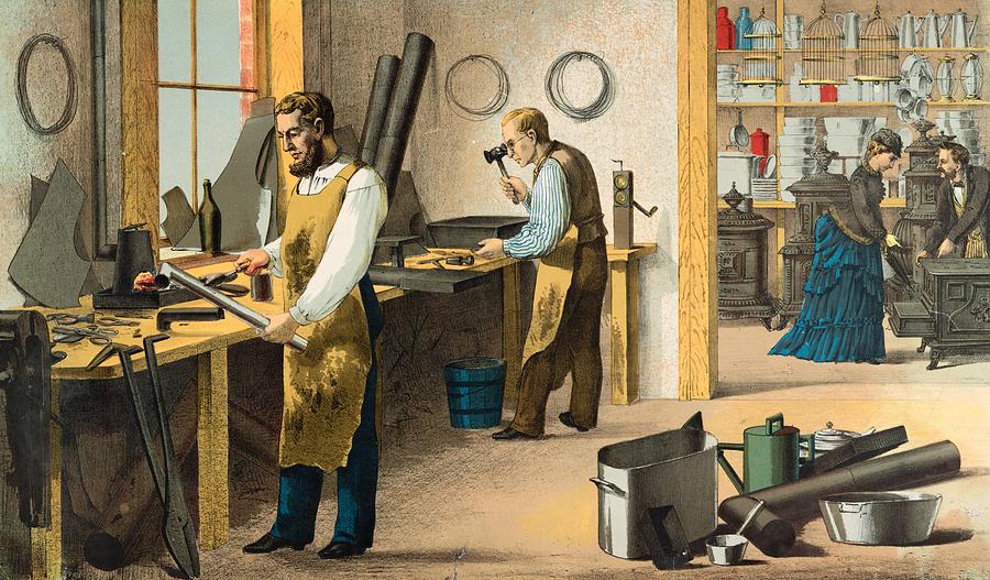 1874 Tinsmith Digital Art by Kim Kent