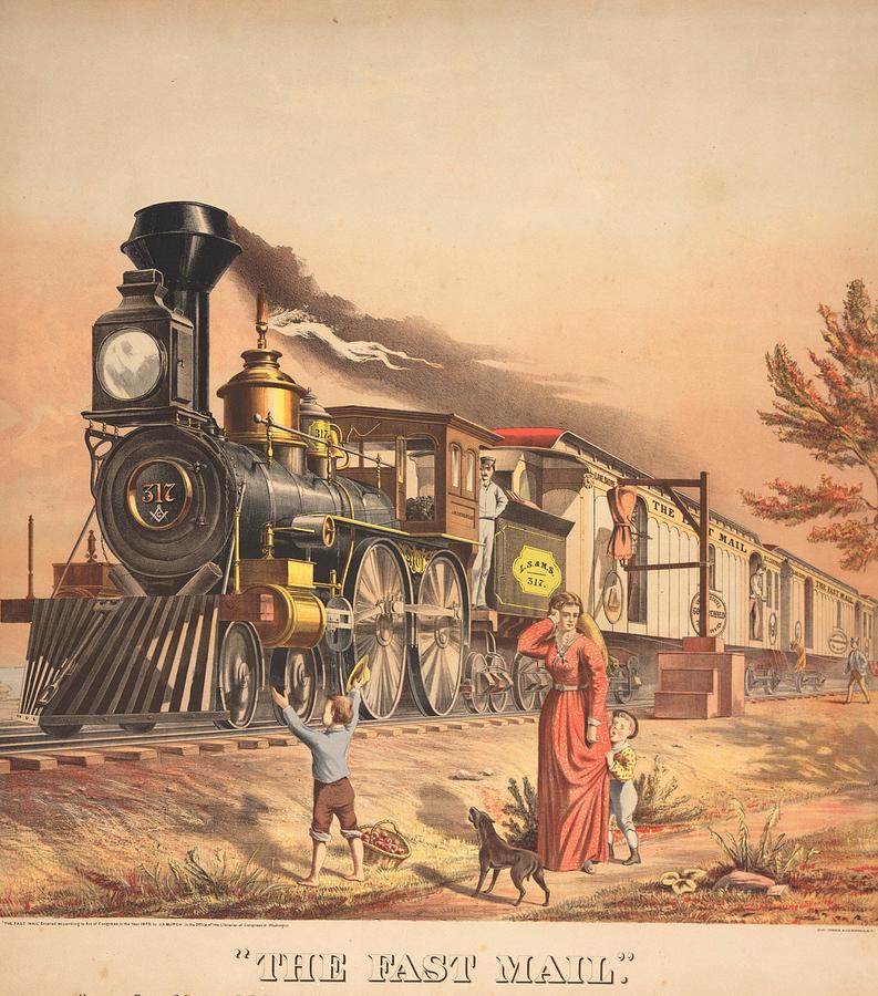 1875 Fast Mail Digital Art by Kim Kent