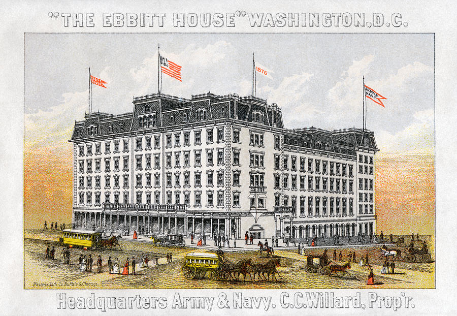 1876 The Ebbitt House of Washington D.C. Painting by Historic Image