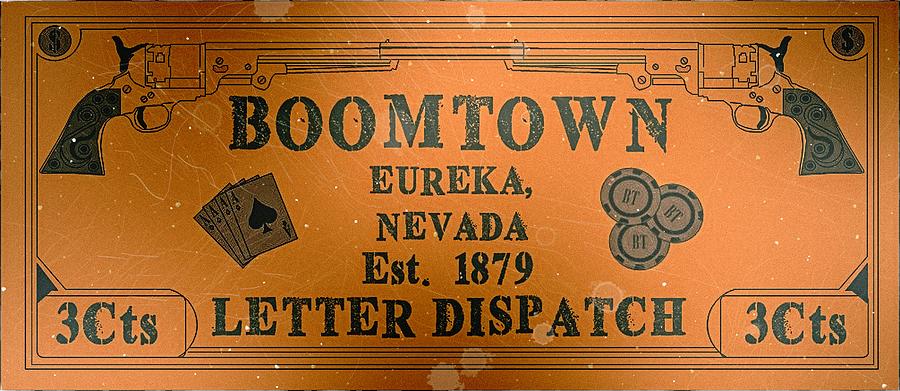 1879 Boomtown Letter Dispatch - 3cts. - Mail Art Digital Art by Fred Larucci