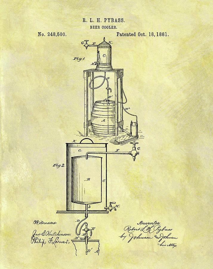 1881 Beer Cooler Patent Drawing