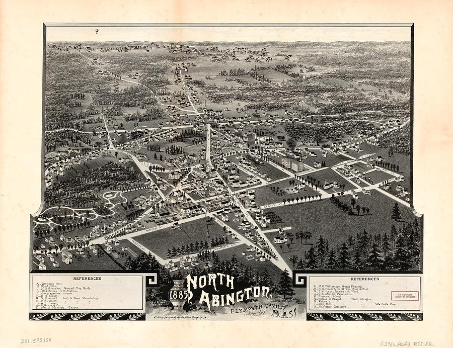 1885 North Abington, Plymouth County, Mass., Looking West. Loc 2011592156 Painting
