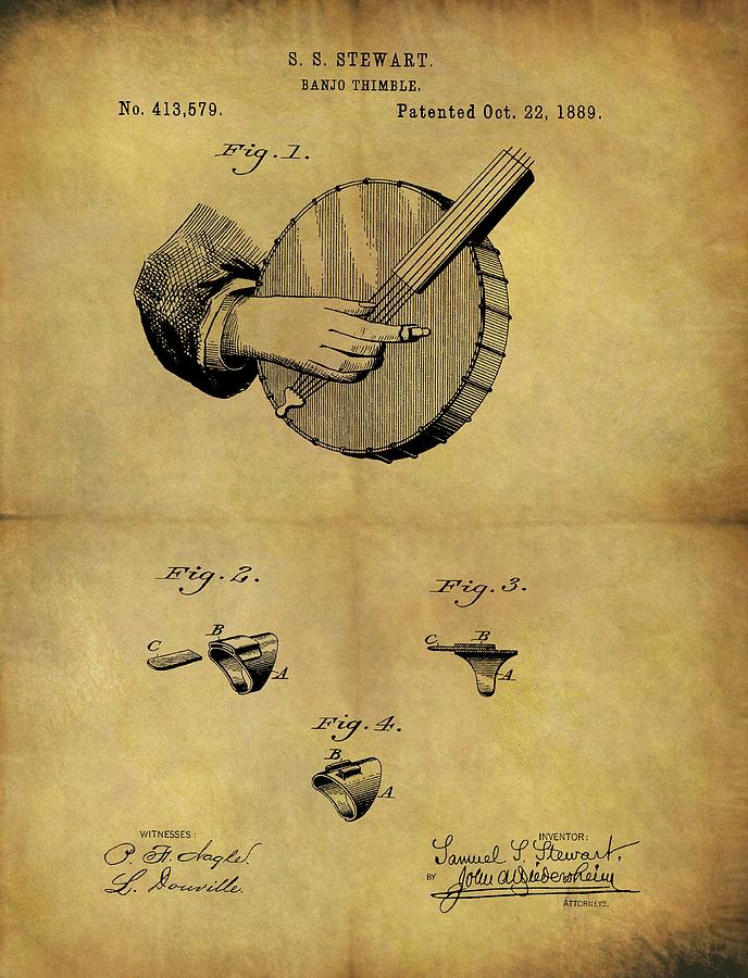 1889 Banjo Patent Drawing