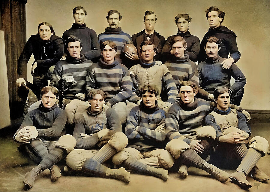 1895 West Virginia Football Team Mixed Media by Row One Brand
