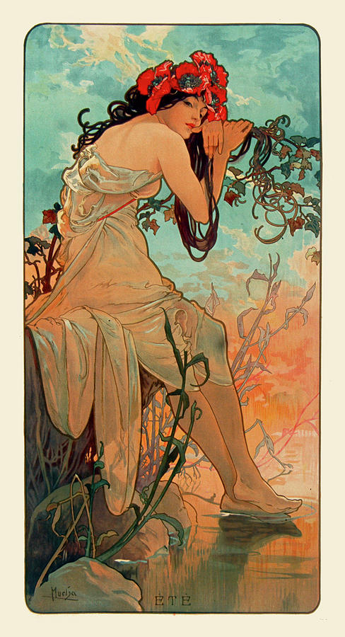 alphonse mucha seasons original