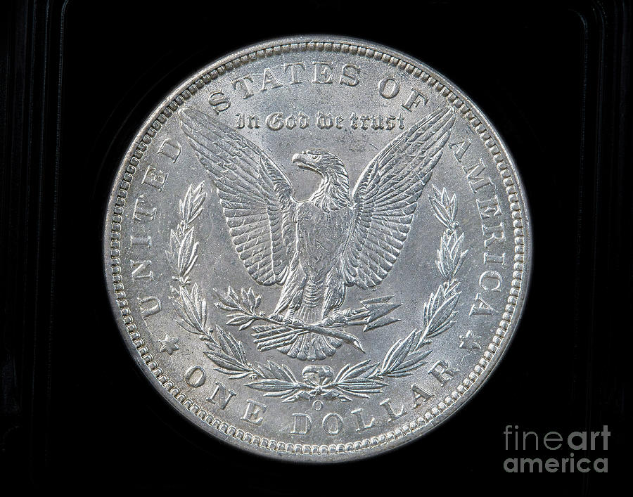 1898 O Morgan Silver Dollar Coin Reverse Photograph by Randy Steele