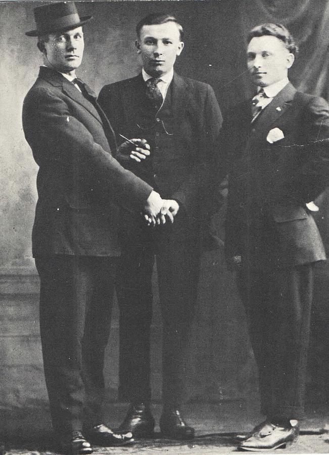 Handshake Photograph - 1898 Three Men and a Handshake, Antique Photograph by Thomas Dans Handshake Photograph - 1898 Three Men and a Handshake, Antique Photograph by Thomas Dans