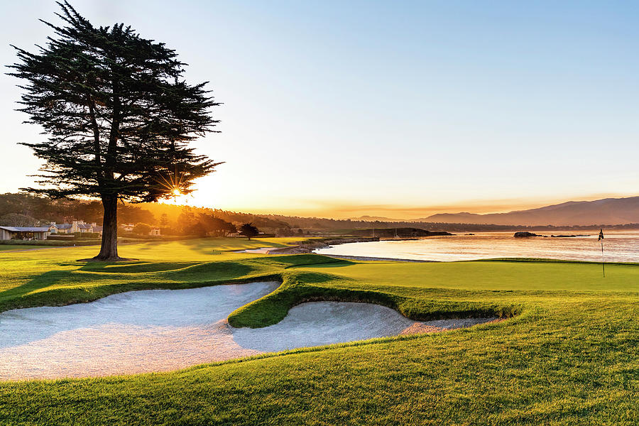Pebble Beach Golf Course Photograph - 18th at Pebble Beach by Mike Centioli