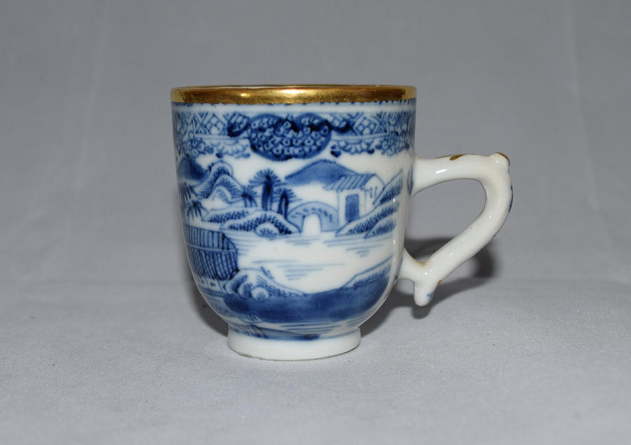 18th Century Blue and White Cup Coffee Can - Chinese Export - Bridge Photograph by Gaile Griffin Peers