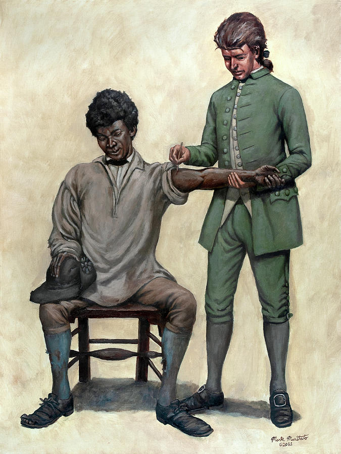 18th Century Doctor Inoculating a Soldier - Valley Forge Painting by ...