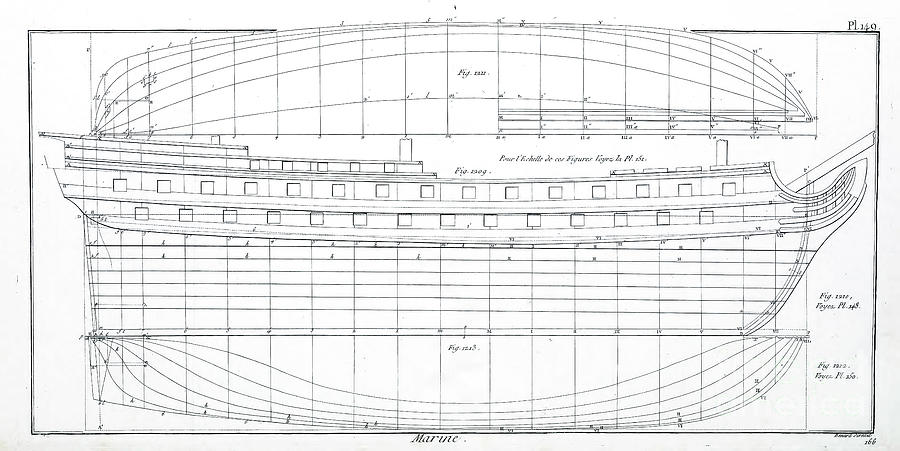 18th Century ships design b42 Drawing by Historic Illustrations - Fine ...