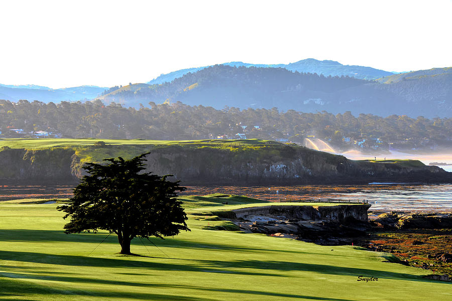 18th Tee Box at Pebble Beach Golf Links  Photograph by Barbara Snyder