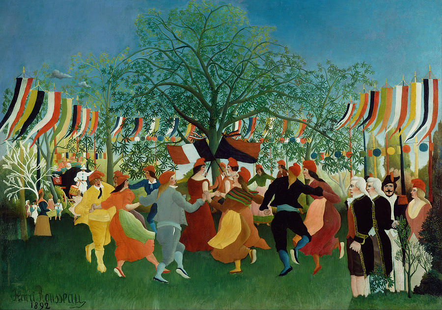 Henri Rousseau Painting - A Centennial of Independence by Henri Rousseau  by Mango Art