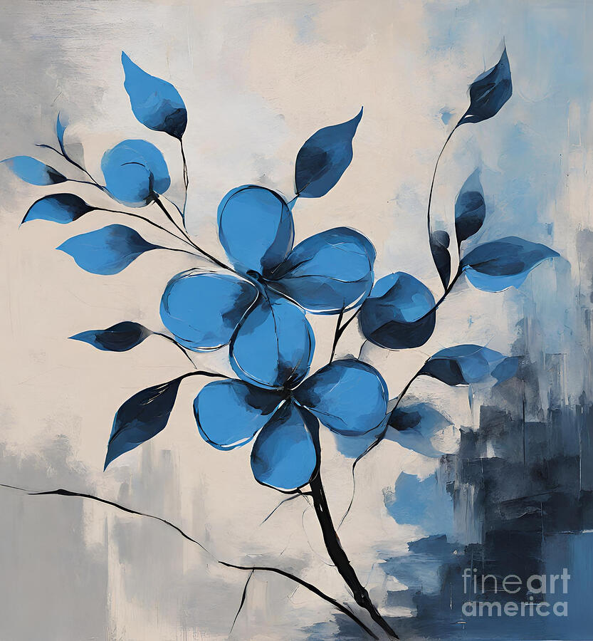 Abstract Flowers Painting - Abstract Flowers #19 by Naveen Sharma