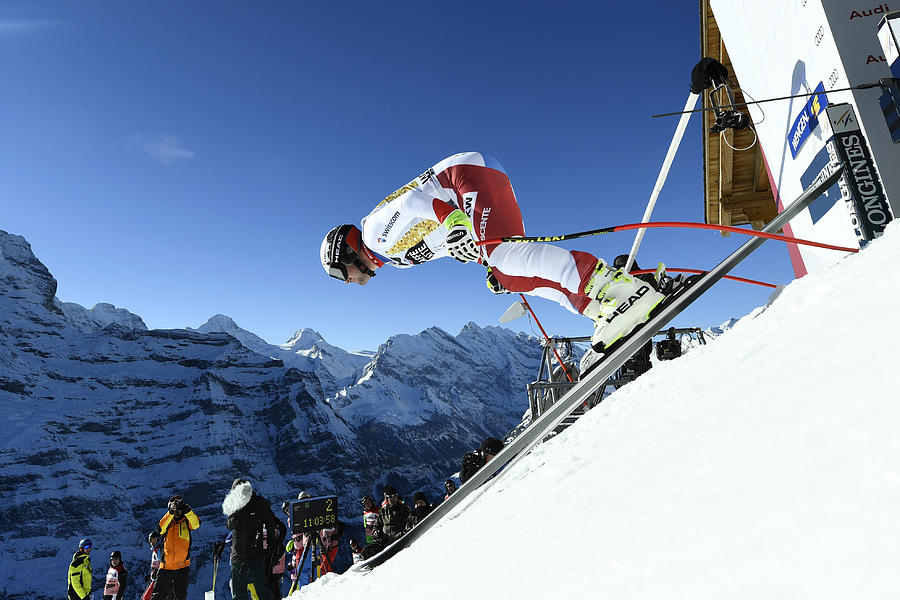 Audi FIS Alpine Ski World Cup - Mens Downhill Training #19 Photograph by Alain Grosclaude/Agence Zoom