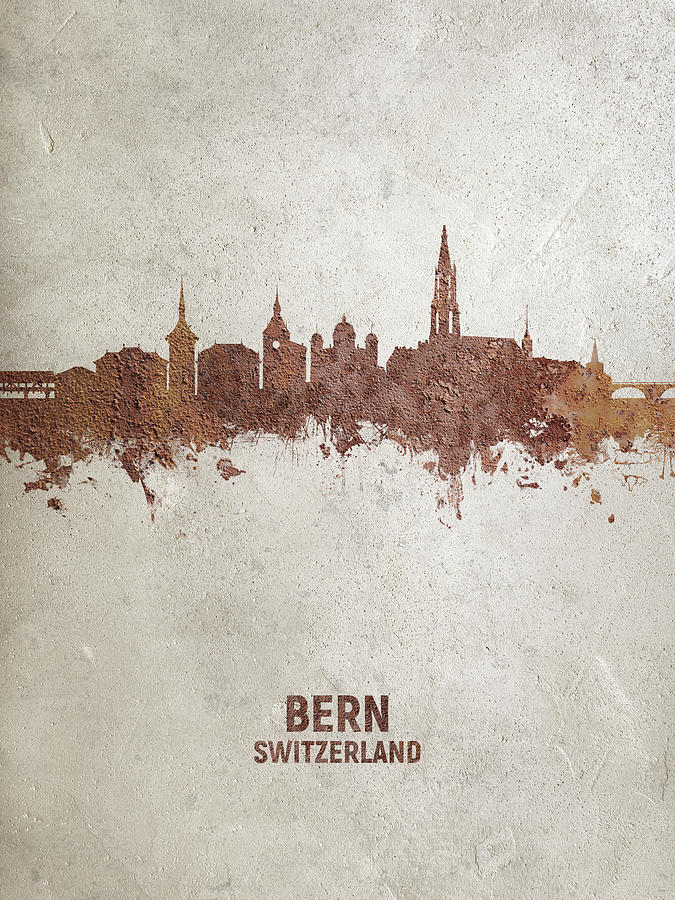 Bern Switzerland Skyline #19 Digital Art by Michael Tompsett