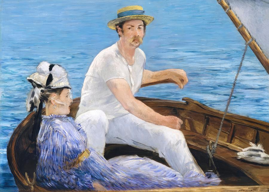 Impressionism Painting - Boating by Edouard Manet by Mango Art
