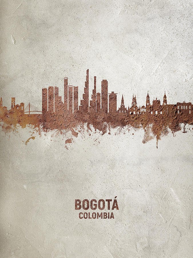 Bogota Colombia Skyline #19 Digital Art by Michael Tompsett