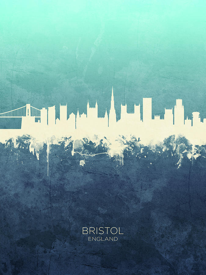 Bristol England Skyline #19 Digital Art by Michael Tompsett
