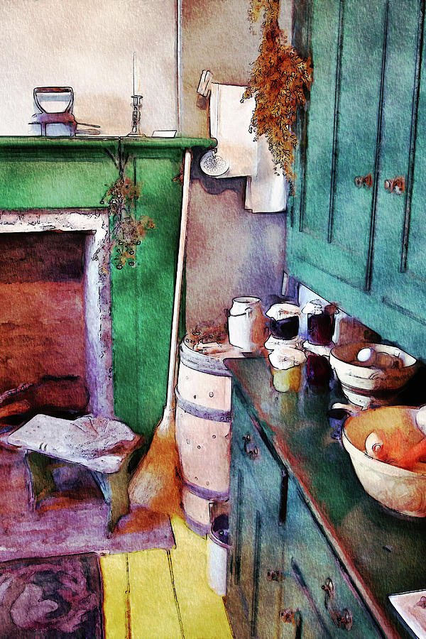 19th Century Kitchen Labrador, Canada Mixed Media by Tatiana Travelways