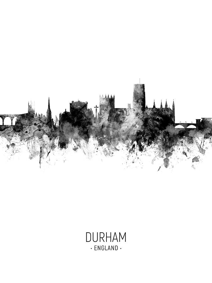Durham England Skyline Cityscape #19 Digital Art by Michael Tompsett
