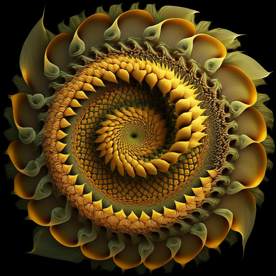 Fibonacci Sequence Spiral in Nature Drawing by RAGANA Design Fine Art