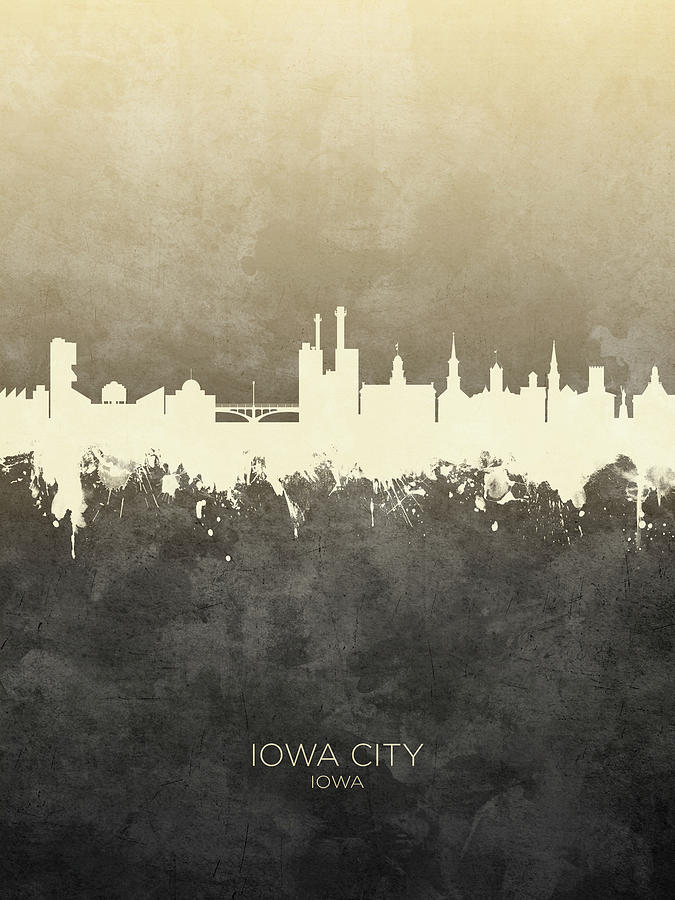 Iowa City Iowa Skyline #19 Digital Art by Michael Tompsett