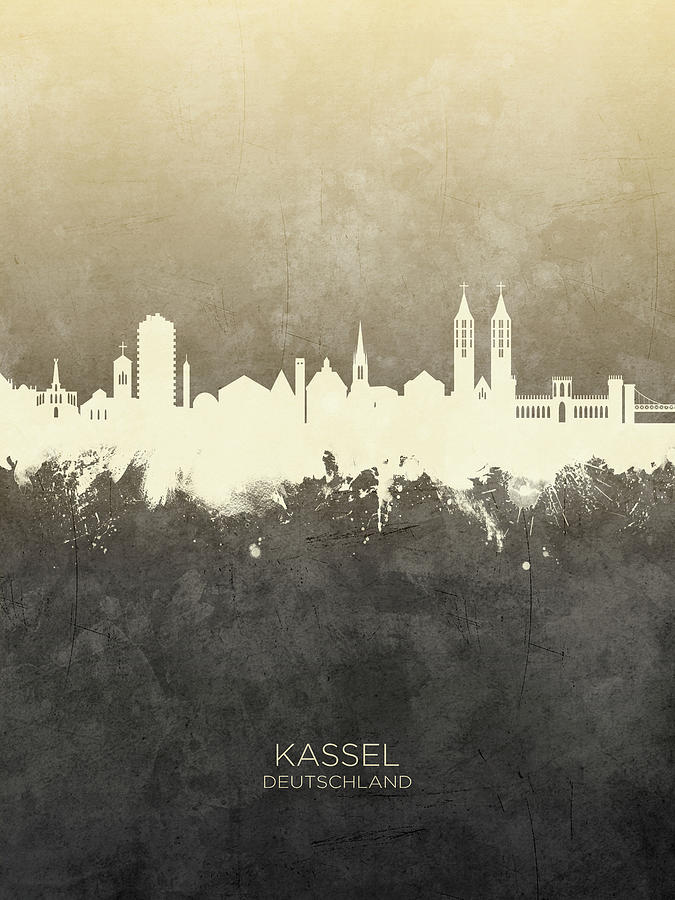 Kassel Germany Skyline #19 Digital Art by Michael Tompsett