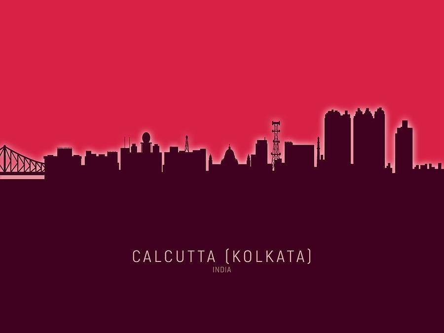 Kolkata Calcutta India Skyline #19 Digital Art by Michael Tompsett
