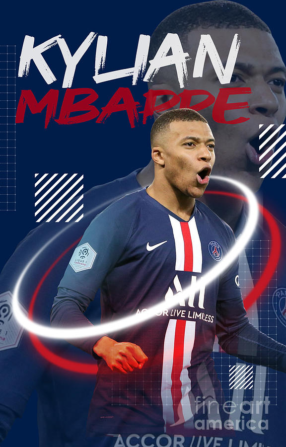 Kylian Mbappe Digital Art by Mounir Meghaoui - Pixels