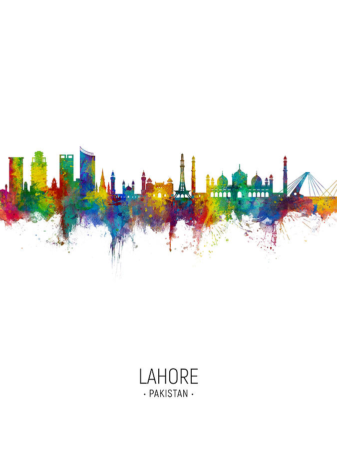 Lahore Pakistan Skyline #19 Digital Art by Michael Tompsett