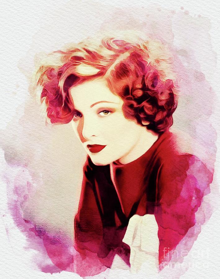 Myrna Loy, Hollywood Legend Painting by Esoterica Art Agency - Fine Art ...