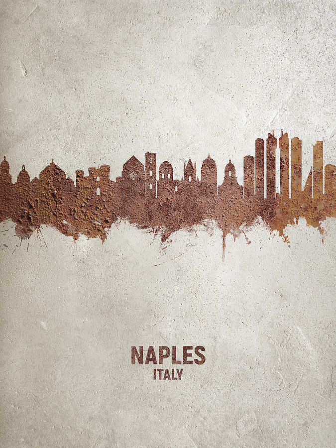 Naples Italy Skyline #19 Digital Art by Michael Tompsett