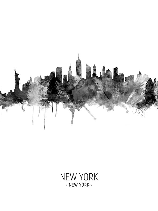 New York City Skyline #19 Digital Art by Michael Tompsett
