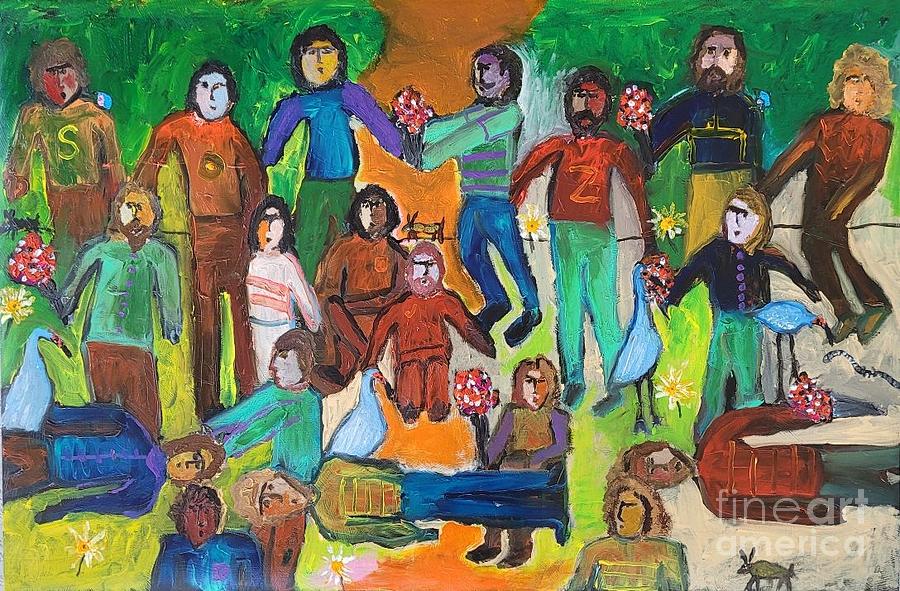 The 19 People Painting by Mark SanSouci