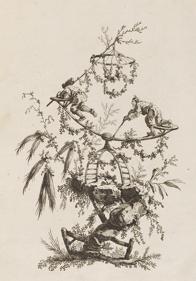 Plate #19 Drawing by Jean-Baptiste Pillement