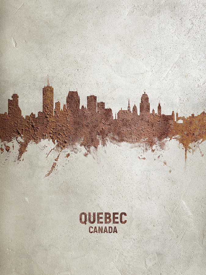 Skyline Digital Art - Quebec Canada Skyline #19 by Michael Tompsett