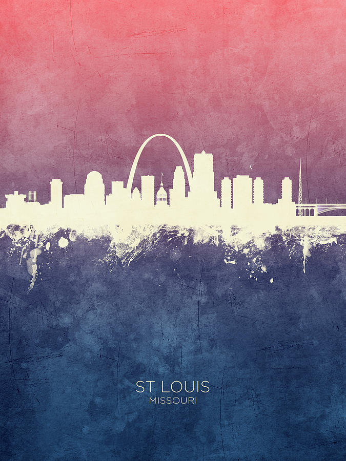 St Louis Missouri Skyline #19 Digital Art by Michael Tompsett