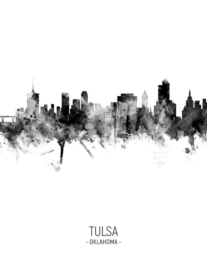 Tulsa Oklahoma Skyline #19 Digital Art by Michael Tompsett