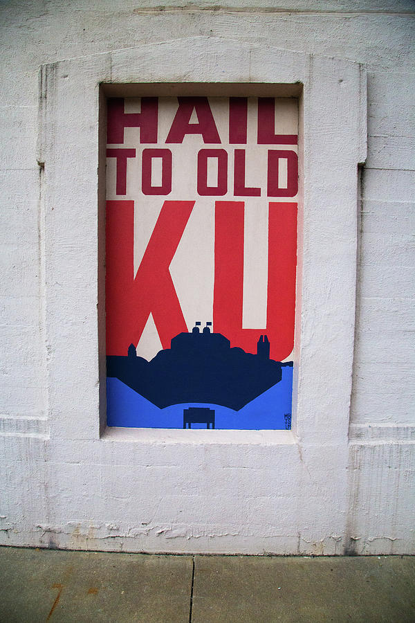 Hail to Old KU sign at University of Kansas Photograph by Eldon McGraw