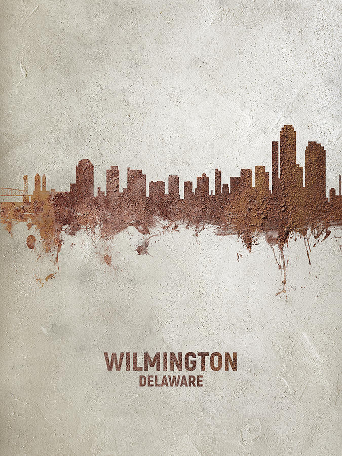Wilmington Delaware Skyline #19 Digital Art by Michael Tompsett