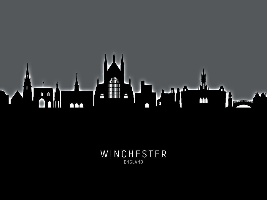 Winchester England Skyline #19 Digital Art by Michael Tompsett