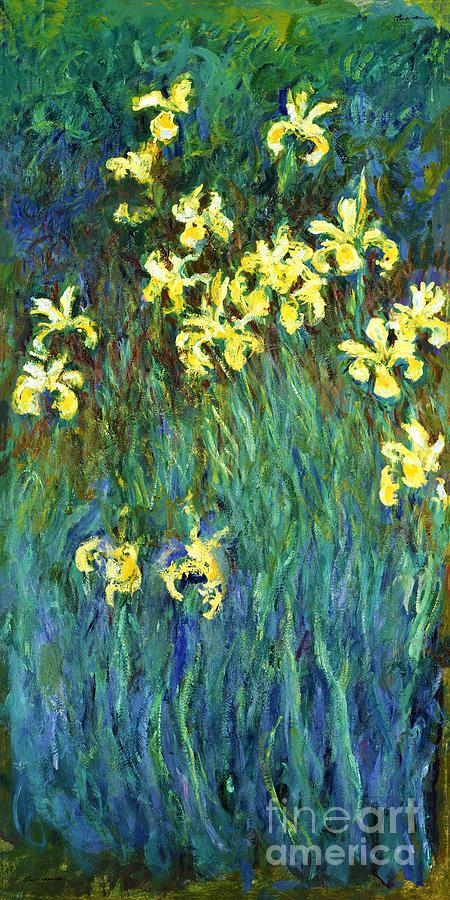 Yellow Irises #19 Painting by Claude Monet